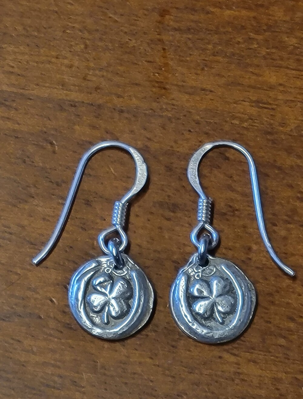 .999 Fine Silver Lucky Charm French Hook Earrings - New - Handcrafted